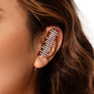 NWT Oreylo Balance Ladder Gold Rhinestone One Piece Helix Earring